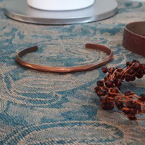 Handmade thin copper bracelet